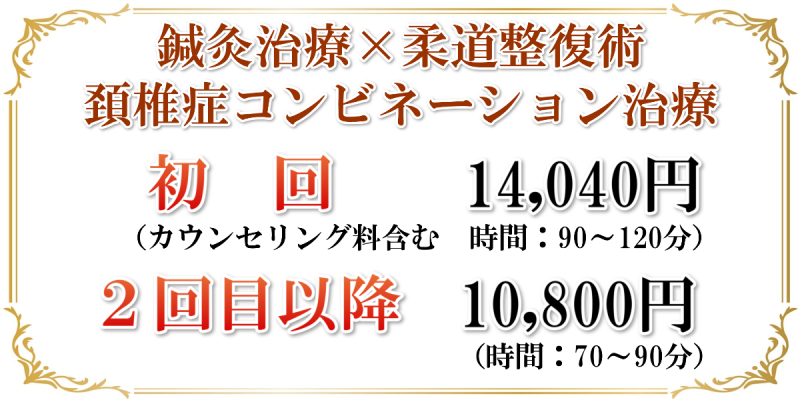 頚椎症治療料金表